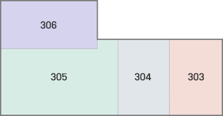 좌측 상단부터 반시계방향으로 306, 305, 304, 303